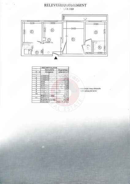 M Gorjului | Apartament 3 camere | Semidecomandat | 73mp | B12158
